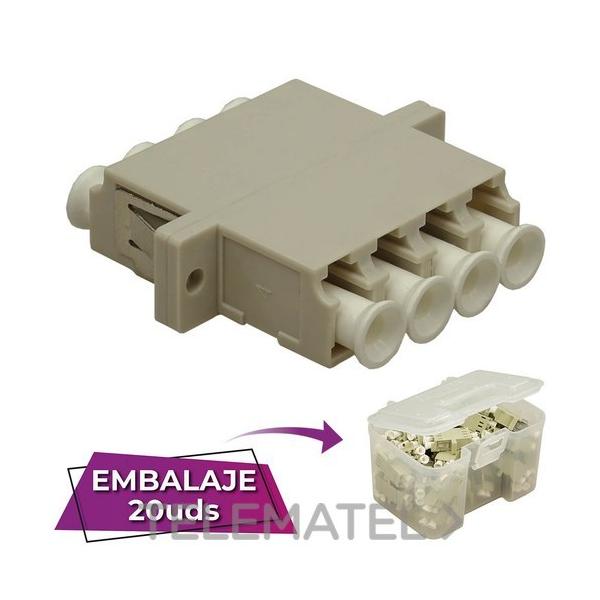 ADAPTADOR LC-LC PC MM CX 2 PESTAÑAS ASAS BEIGE (EN CAJA)