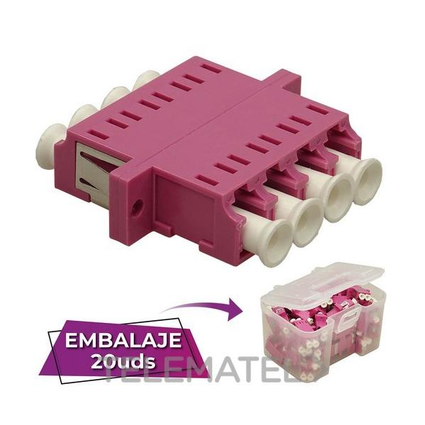 ADAPTADOR LC-LC PC MM OM4 CX 2 PESTAÑAS ASAS VIOLETA (EN CAJA)