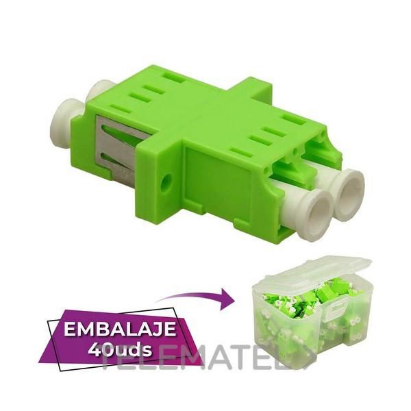 ADAPTADOR LC-LC PC MM OM5 DX TAPN TRANSLUCIDO ZIRC VERDE / LIMA (EN CAJA)