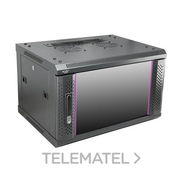RACK 12U MONTADO 600x450x635mm PARED CERRADURA LATERAL ANTIPOLVO 60kg