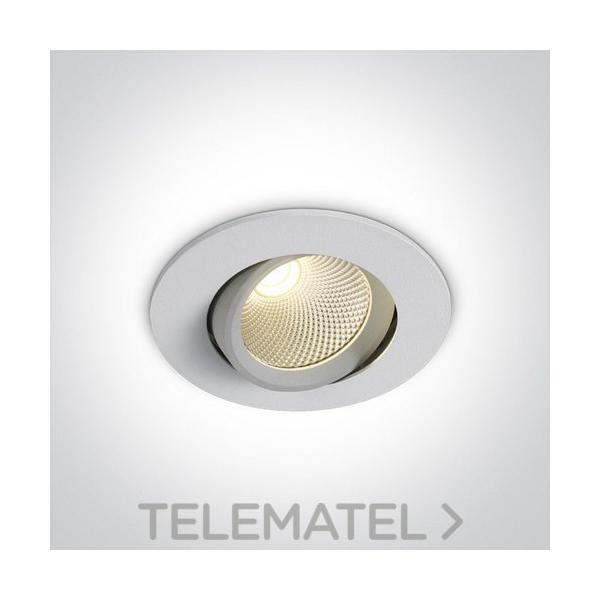 DOWNLIGHT ORIENTABLE LED 7W WW 60° 230V IP20 AJUSTABLE ALUMINIO BLANCO