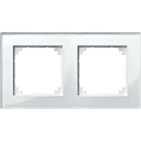 MARCO 2 ELEMENTOS SYSTEM M-PLAN CRISTAL BLANCO