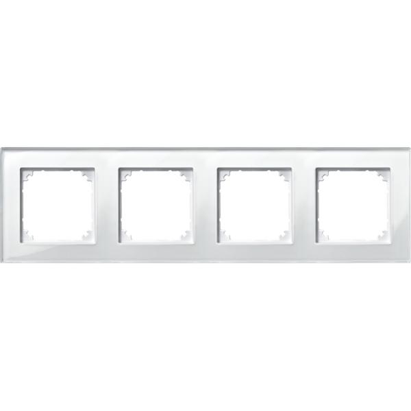 MARCO 4 ELEMENTOS SYSTEM M-PLAN CRISTAL BLANCO
