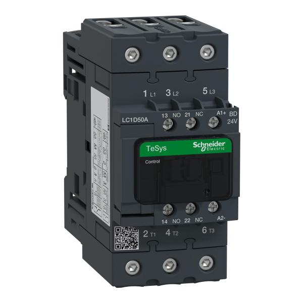 Contactor Tesys D - 3P(3 NA) - AC-3 - <= 440 V 50 A - 24 V CC bobina standard