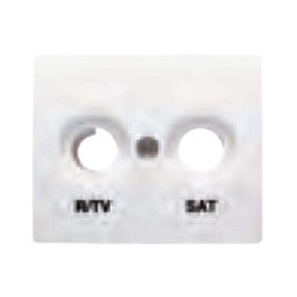 TAPA PARA TOMAS R/TV-SAT 2 SALIDAS SERIE IRIS EN VERDE MINERVA