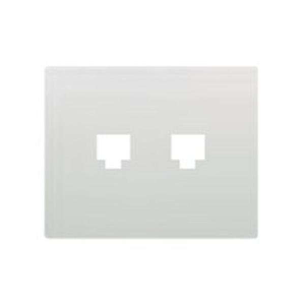 TAPA ADAPTADORA 2 CONECTORES RJ11-RJ45 EN NEGRO ANTRACITA