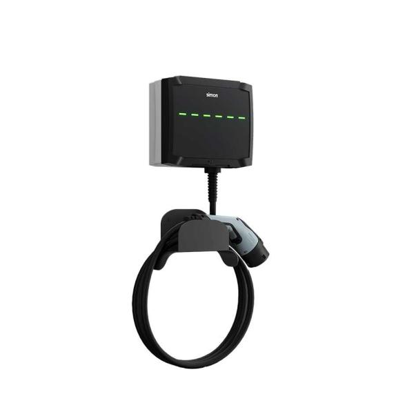 Simon SM34/ Punto de Recarga de Pared con Cable de 5m T2| Monofásico 7,4 kW + Bluetooth