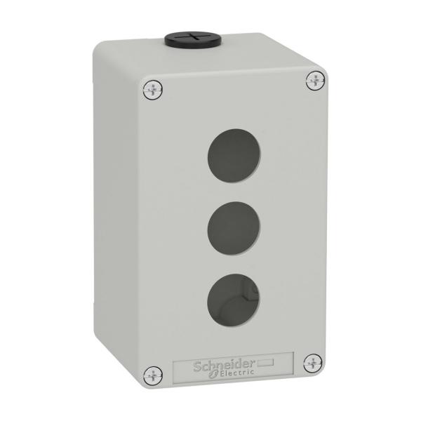 CAJA VACA CON 3 ORIFICIOS GRIS