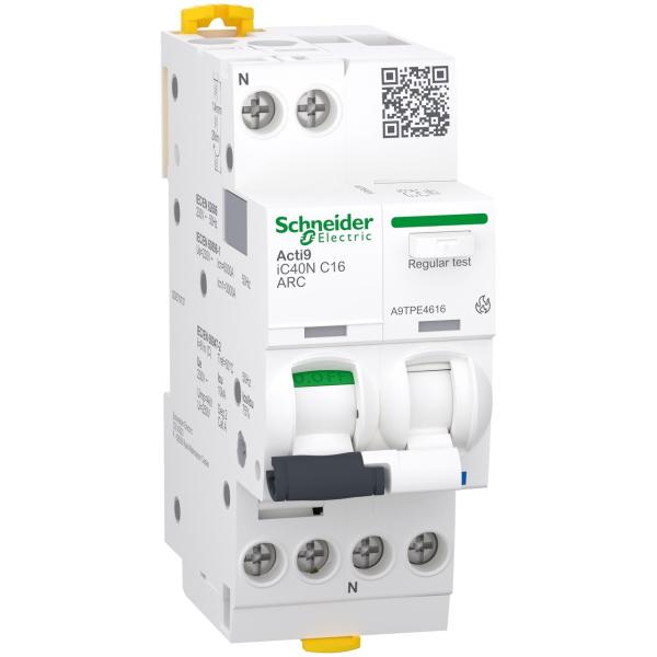 INTERRUPTOR AUTOMTICO iC40N ARC 1PN C 16A CON ARCO ELCTRICO