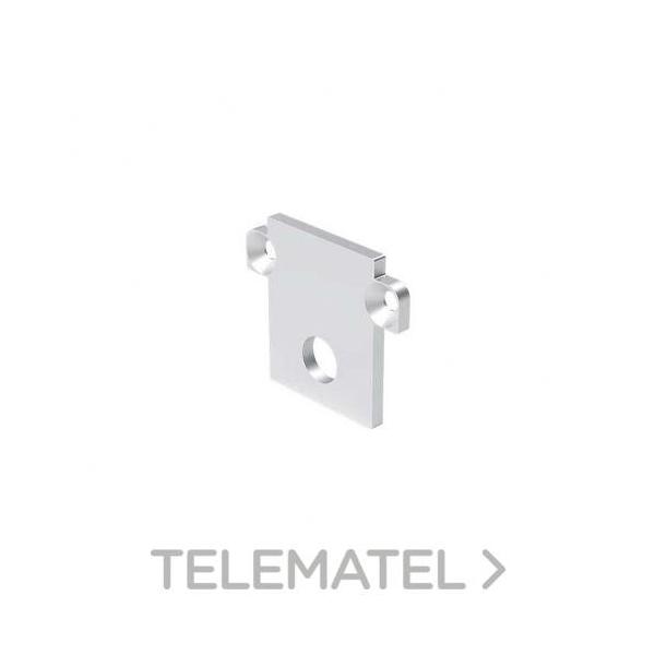 TAPA FINAL ALUMINIO CON TALADRO PLATA MATE PARA ST66