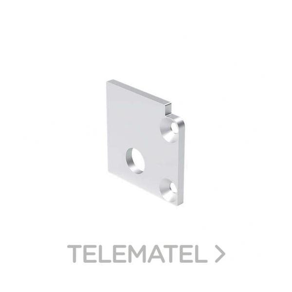TAPA FINAL DERECHA ALUMINIO CON TALADRO PLATA MATE PARA ST68