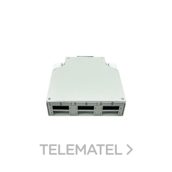 ENCAPSULADO METÁLICO 6 SC DX + 12 FUSIONES PARA CARRIL DIN 125x132x35mm