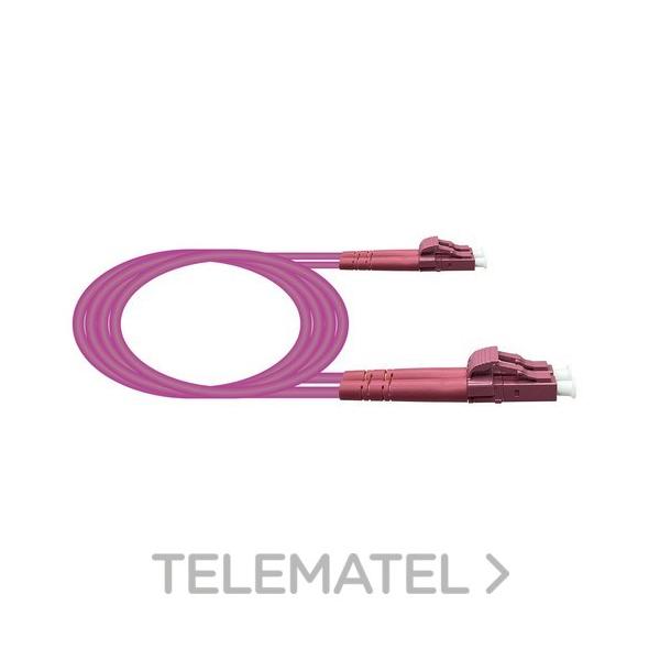 LATIGUILLO DX LC/PC-LC/PC MM 50/125 OM4 3mm LSZH-FR VIOLETA 10m