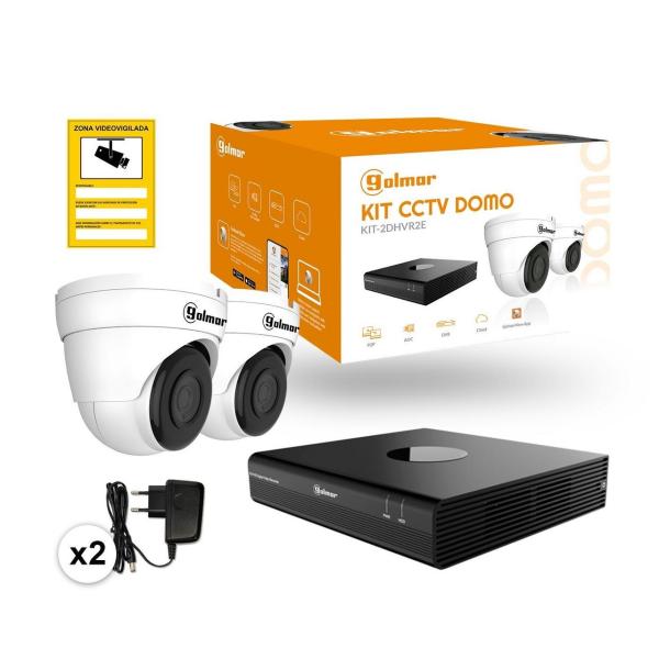 KIT 2DHVR2E CON DVR Y 2 DOMOS AOC 230x215x47mm