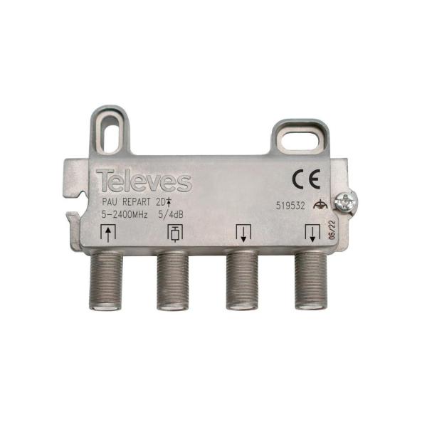 REPARTIDOR SERIE F TERRESTRE + SATÉLITE PAU 5...2400MHZ 2D 5/4dB