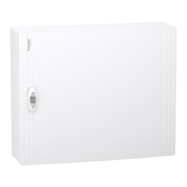 Envolvente modular, PrismaSeT XS, 24 Módulos 2 Filas, Superficie, Puerta Blanca