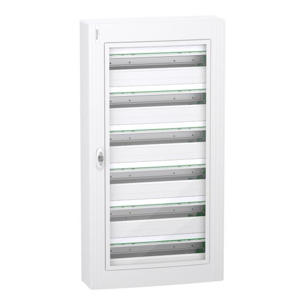 Envolvente modular, PrismaSeT XS, 6 Filas 24 Módulos , Superficie, Puerta Transparente