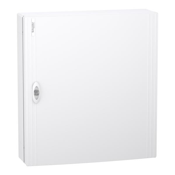 Envolvente modular, PrismaSeT XS, 3 Filas 24 Módulos , Superficie, Puerta Blanca