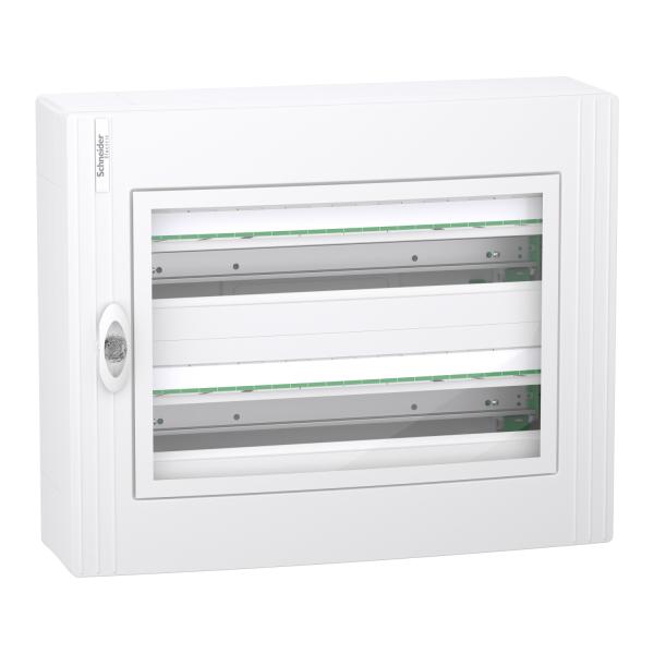 Envolvente modular, PrismaSeT XS, 24 Módulos 2 Filas, Superficie, Puerta Transparente