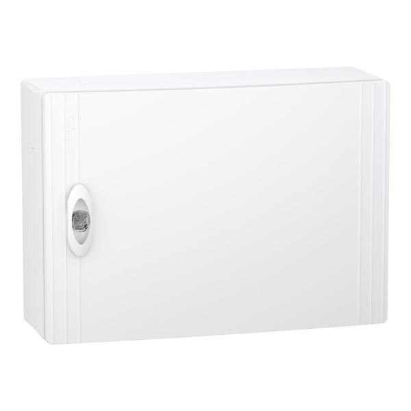 CAJA DE SUPERFICIE PRISMASET XS 18 MÓDULOS 1 FILA PUERTA BLANCA
