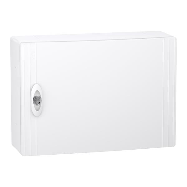 Envolvente modular, PrismaSeT XS, 1 Fila 18 Módulos  Superficie, Puerta Blanca