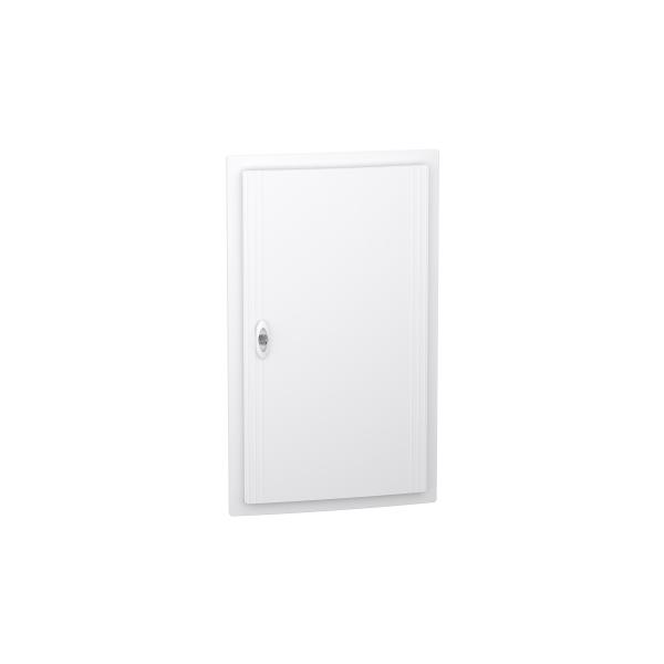 Envolvente modular, PrismaSeT XS, 18 Módulos 4 Filas, Empotrar, Pladur, Puerta Blanca