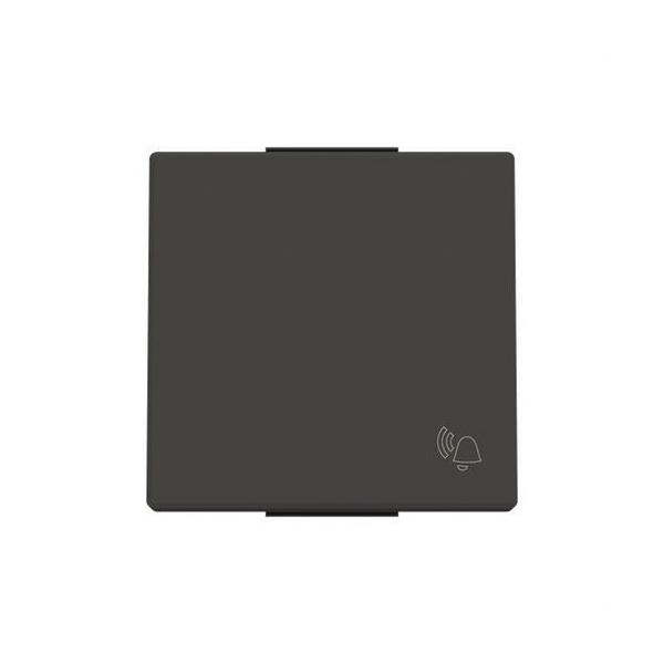 TECLA PULSADOR TIMBRE SERIE DE LUJO NEGRO ESSENCE