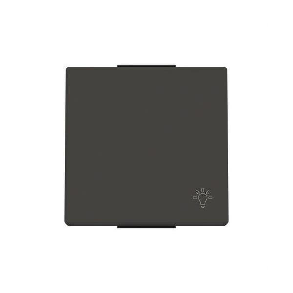 TECLA PULSADOR LUZ SERIE DE LUJO NEGRO ESSENCE