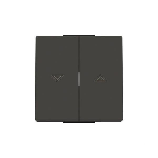 TECLA INTERRUPTOR PERSIANAS SERIE DE LUJO NEGRO ESSENCE