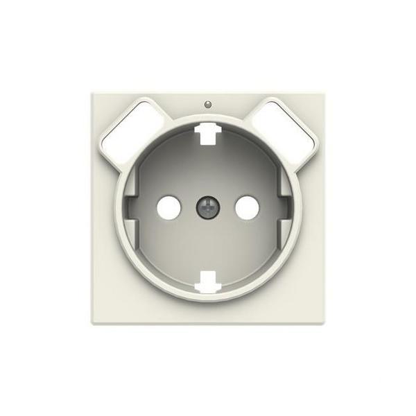 TAPA SCHUKO+DOBLE CARGADOR USB SERIE DE LUJO BLANCO ESSENCE