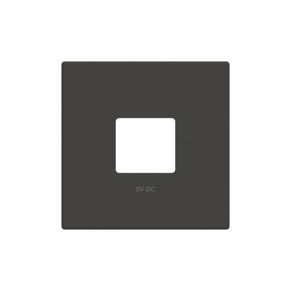 TAPA CARGADOR USB SERIE DE LUJO NEGRO ESSENCE
