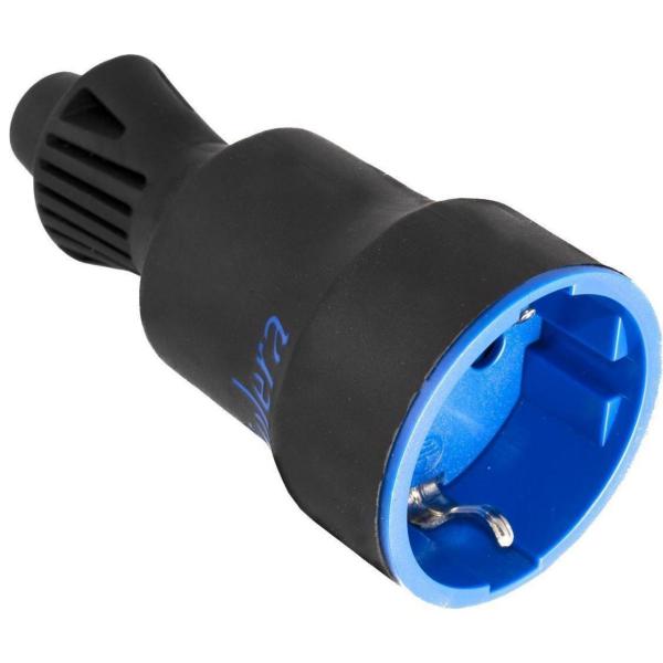 BASE MÓVIL 2P+T 16A 250V CAUCHO COLOR NEGRO