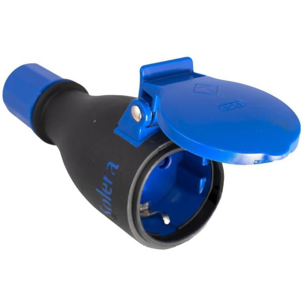 BASE MÓVIL 2P+T 16A 250V CAUCHO COLOR NEGRO