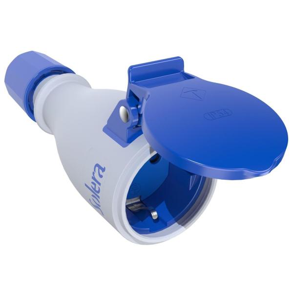 BASE MÓVIL 2P+T 16A 250V ELASTÓMERO BLANCO