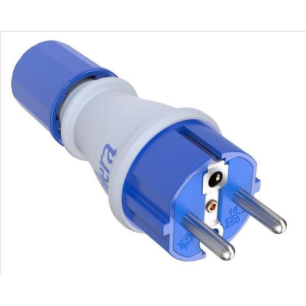 CLAVIJA 2P+T 16A 250V ELASTÓMERO BLANCO