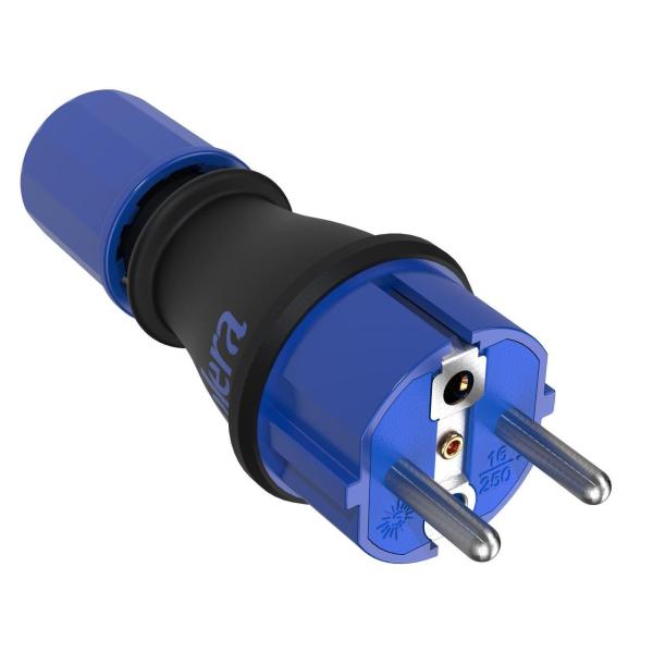 CLAVIJA 2P+T 16A 250V CAUCHO COLOR NEGRO