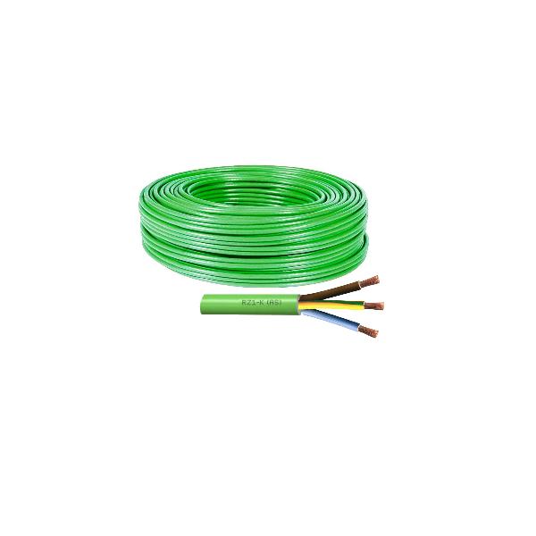 MANGUERA LIBRE HALOGENOS 1kv. 3x1,5mm. VERDE RZ1-K (rollo)