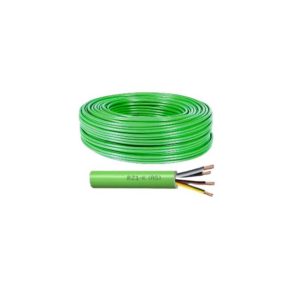 MANGUERA LIBRE HALOGENOS 1kv. 4x1,5mm. VERDE RZ1-K (rollo)