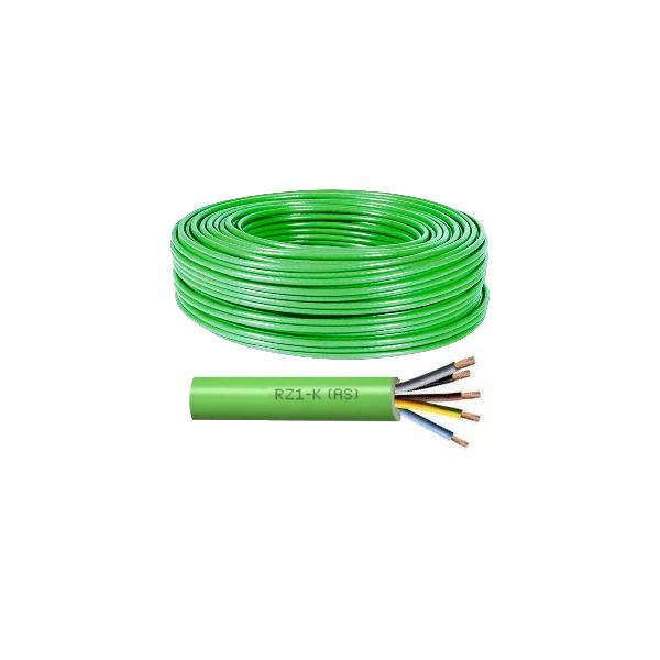 MANGUERA LIBRE HALOGENOS 1kv. 5G1,5mm.  VERDE  RZ1-K (rollo)