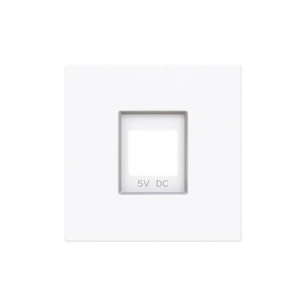 TAPA CARGADOR USB DOBLE SERIE ALBA BLANCO MATE
