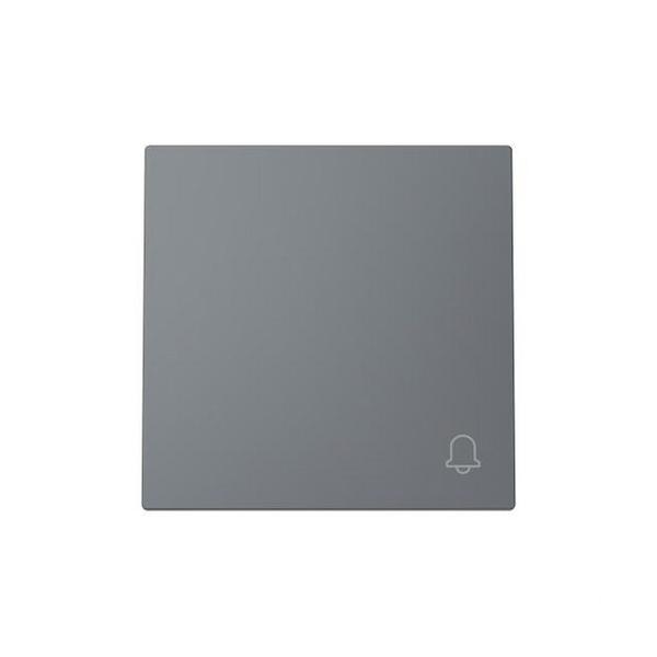 TECLA PULSADOR CON SÍMBOLO TIMBRE SERIE ALBA GRIS MATE