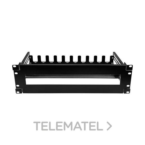 PANEL 19" 3U CON CARRIL DIN AJUSTABLE INCLINAC/PROFUNDIDAD INCLUYE TAPA FRONTAL