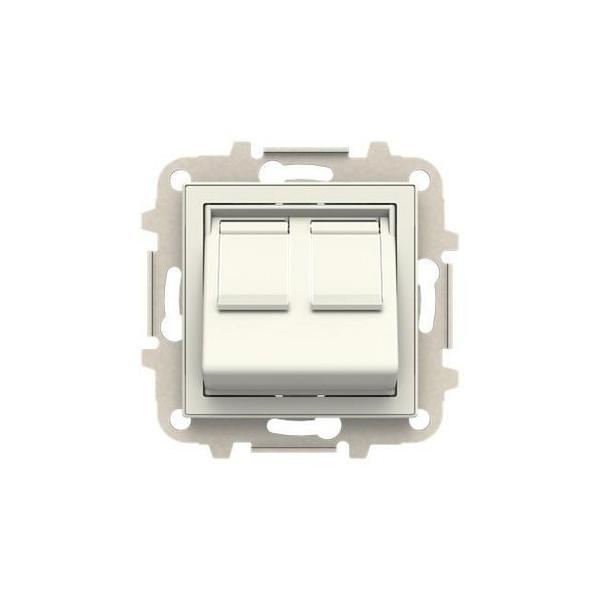 TAPA INCLINADA 2 CONECTORES INFORMÁTICO BLANCO ESSENCE