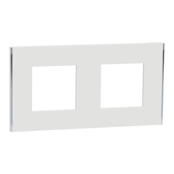Marco 2 Elemento Unica Deco Blanco/Plata
