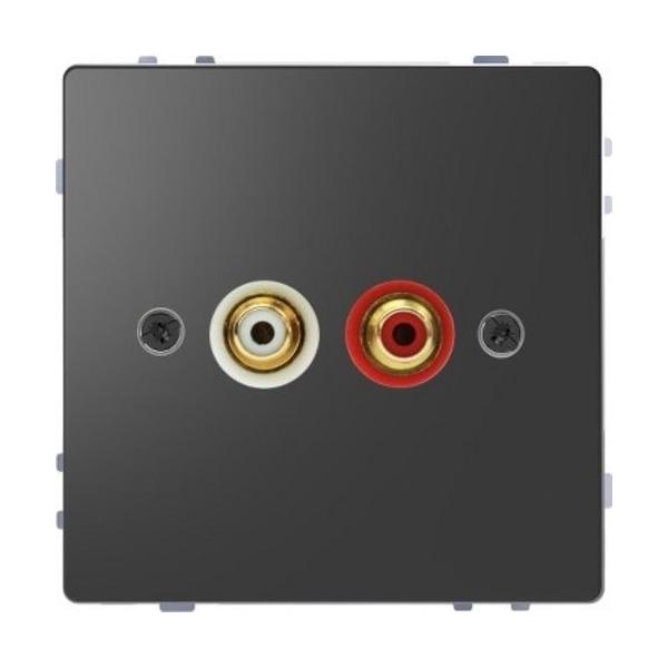 TOMA AUDIO 2 RCA D-LIFE ANTRACITA