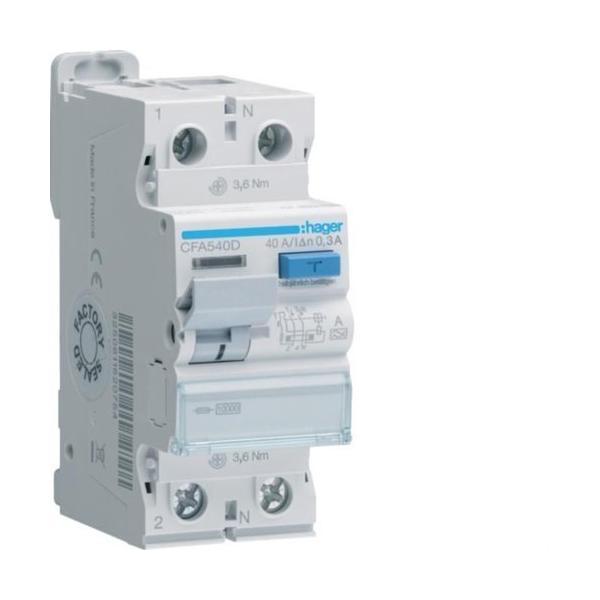 INTERRUPTOR DIFERENCIAL 2P 40A 300mA TIPO A