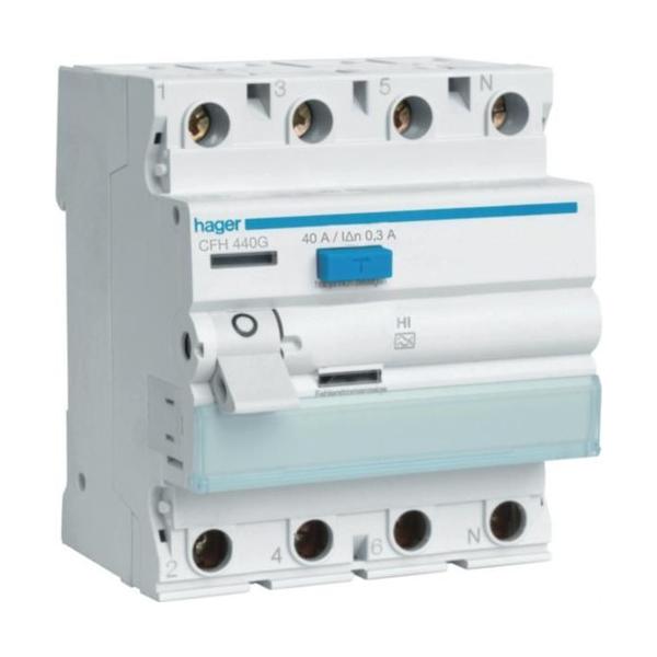 INTERRUPTOR DIFERENCIAL 4P 40A 300mA TIPO AHI
