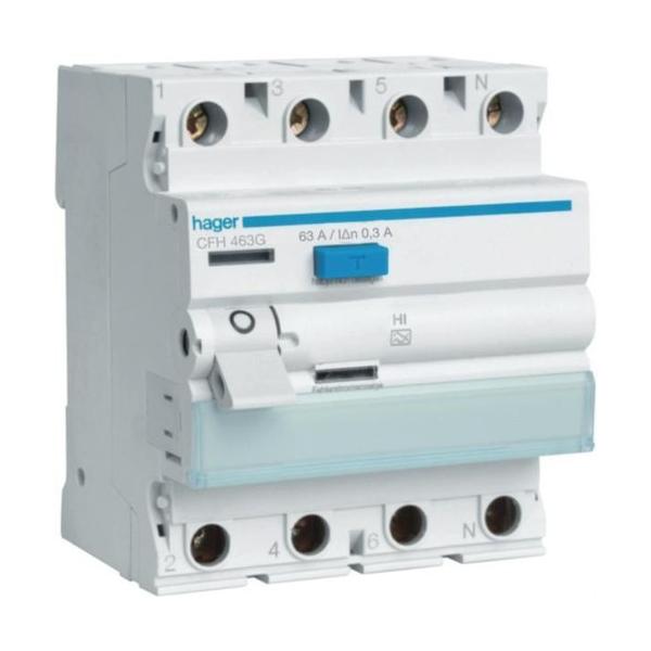 INTERRUPTOR DIFERENCIAL 4P 63A 300mA TIPO AHI