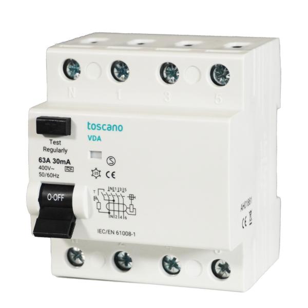 INTERRUPTOR DIFERENCIAL VDA 4P 10kA 40A 300mA TIPO A