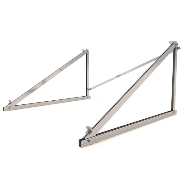 TRIÁNGULO CERRADO HORIZONTAL TR20H 28H INCLINACIÓN 15° EN ALUMINIO ANODIZADO